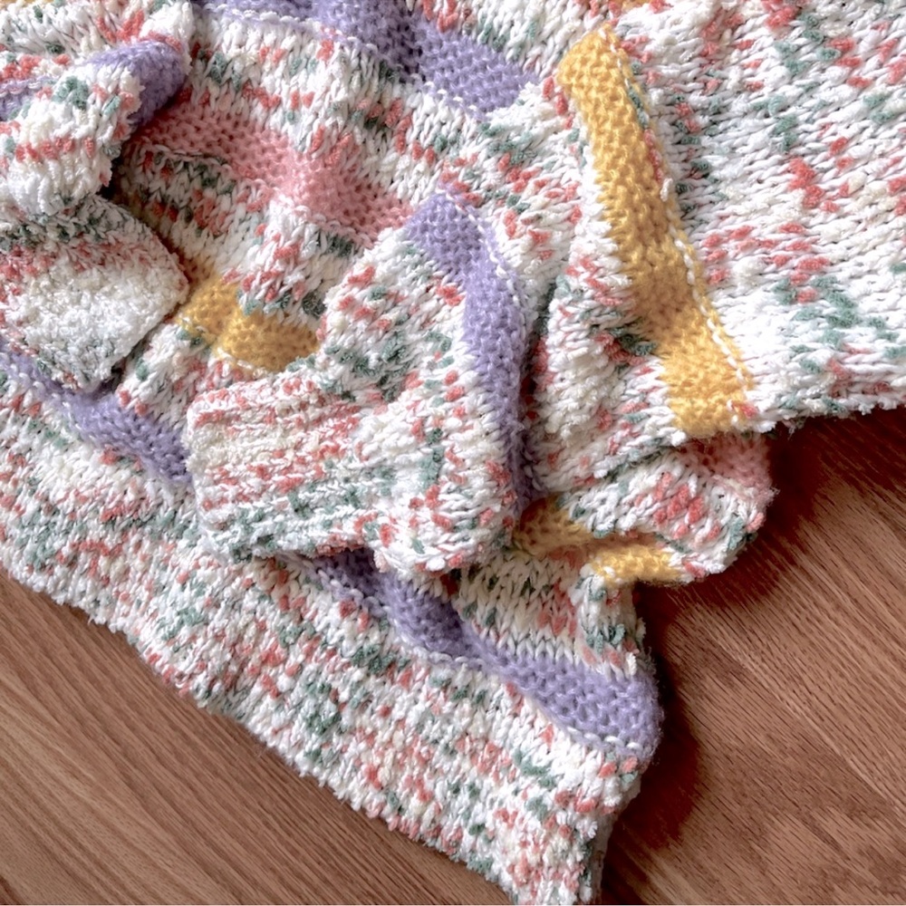 &Merci Color Block Confetti Striped Oversized Pul… - image 4